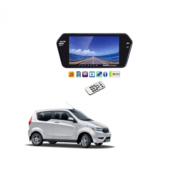Monitor camera marsarier tip oglinda cu functie video MP5 si bluetooth 12V [4]