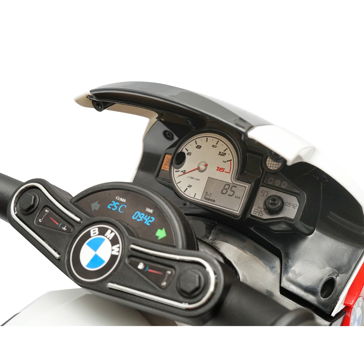 Motocicleta electrica premium pentru copii rosie  cu baterie 6V/4Ah, BMW [4]