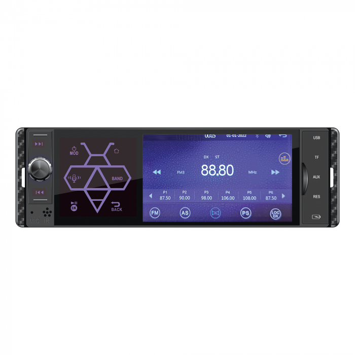 MP5 player auto PNI Clementine 9550 1DIN display 4 inch 50Wx4, Bluetooth, radio FM, Carplay, functie RDS [2]