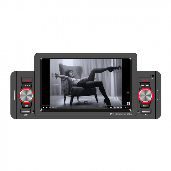 MP5 player auto PNI Clementine 9555 1DIN display 5 inch 4 x 50W, Bluetooth, radio FM, Carplay, functie RDS [10]
