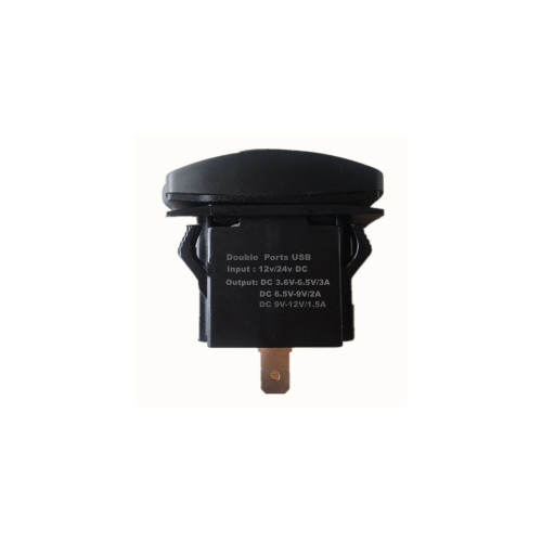 Mufa bord incarcator USB QC3.0 cu voltmetru 12-24V [4]
