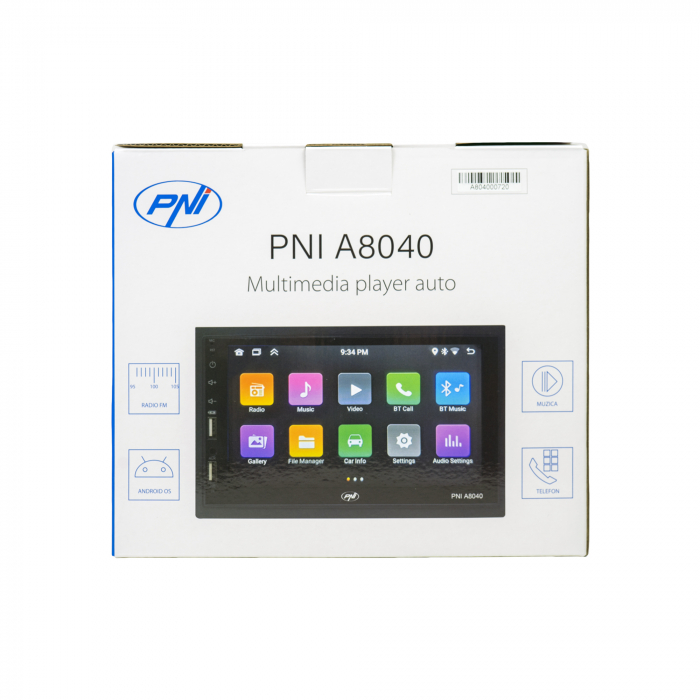 Multimedia player auto PNI A8040 cu Android 13, 2GB DDR3/ROM 32GB, ecran 7 inch, CarPlay, Android Auto, 2 x USB, BT [8]