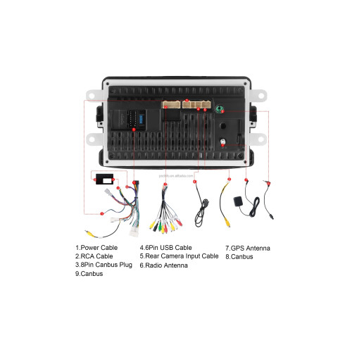 Navigatie Android compatibil Dacia ecran 7 inch 2GB+64GB CarPlay Android Auto GPS WIFI FM RDS [3]