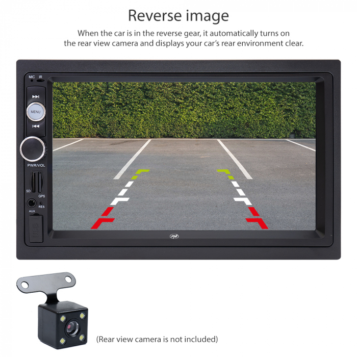 Navigatie multimedia 2 DIN cu GPS MP5, touch screen 7 inch, radio FM, Bluetooth, Mirror Link, AUX, USB, microSD [8]
