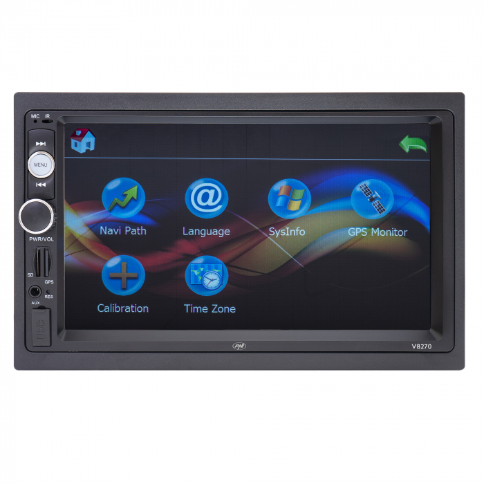 Navigatie multimedia 2 DIN cu GPS MP5, touch screen 7 inch, radio FM, Bluetooth, Mirror Link, AUX, USB, microSD [3]