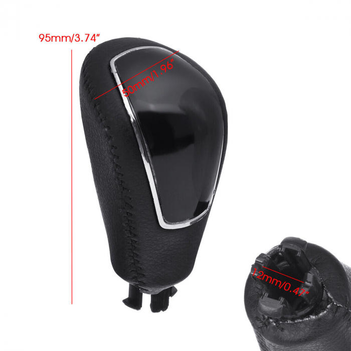 Nuca schimbator, Compatibil cu Ford Mondeo MK4/S-MAX/Kuga, Piele/ABS, Negru [3]