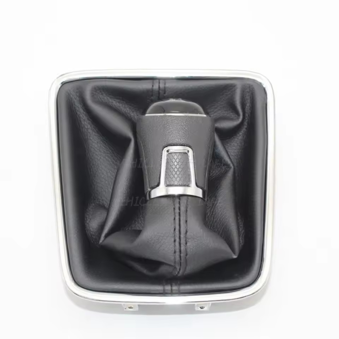 Set nuca schimbator viteze cu burduf din eco piele pentru Volkswagen Tiguan I, Sharan II, Golf Plus 6 viteze OEM 5N0711113Q [3]