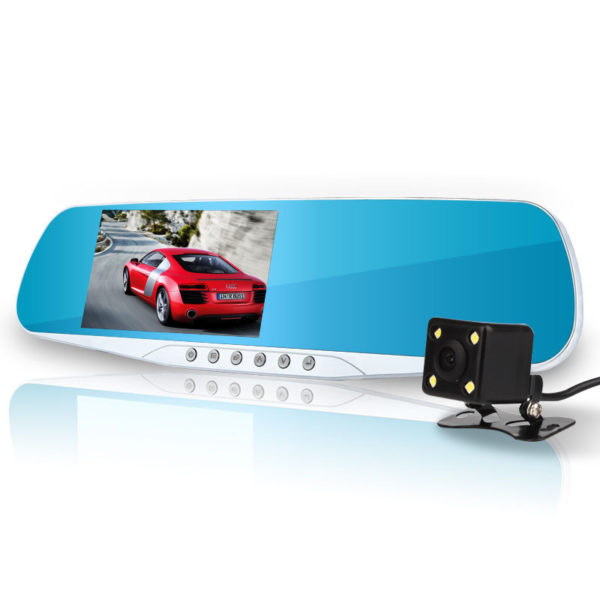 Oglinda cu DVR 4,3"  + camera marsarier  12V [2]