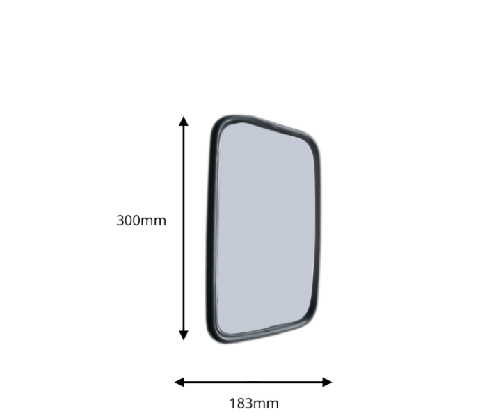 Oglinda universal exterioara laterala pentru vedere din spate 300 mm x 183 mm pentru camion, autobuz, utilaje de constructii si agricole, excavatoare, rulote si altele. [4]