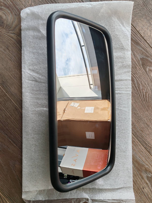 Oglinda universal exterioara laterală  384 mm x 190 mm pentru camion, autobuz, utilaje de constructii si agricole, excavatoare, rulote si altele. [6]