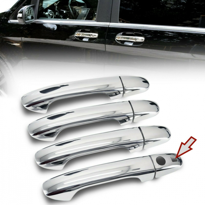 Ormanente crom INOX pentru manerele usilor Mercedes Vito W477 (2014-2020) cu Keyless Go [1]