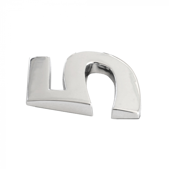 Ornament Auto 3D. Cifra 5. 26 Mm. Cromat [2]