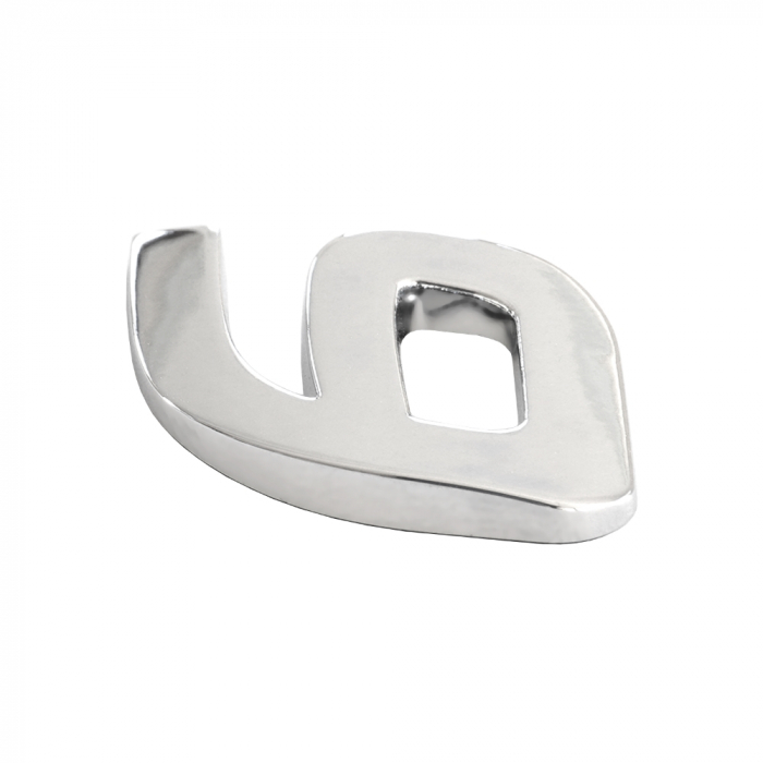 Ornament Auto 3D. Cifra 6. 26 Mm. Cromat [1]