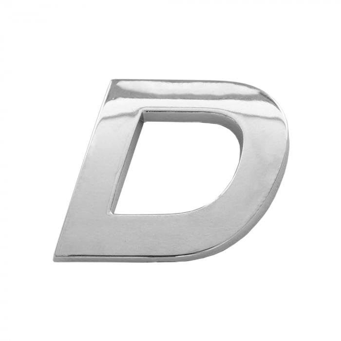 Ornament Auto 3D. Litera D. 26 Mm. Cromat [2]