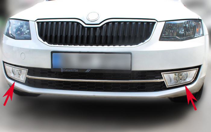 Ornament cromat pentru proiectoare SKODA OCTAVIA III (2013-2016) [2]
