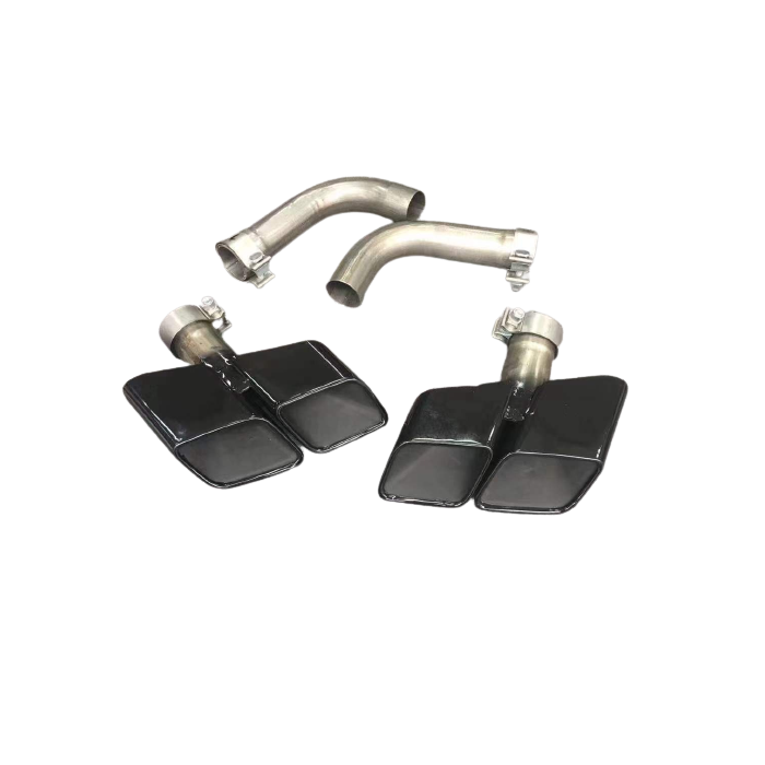 Set Ornamente de toba Inox compatibil Audi Q7 (2016-2019) -Negru [1]
