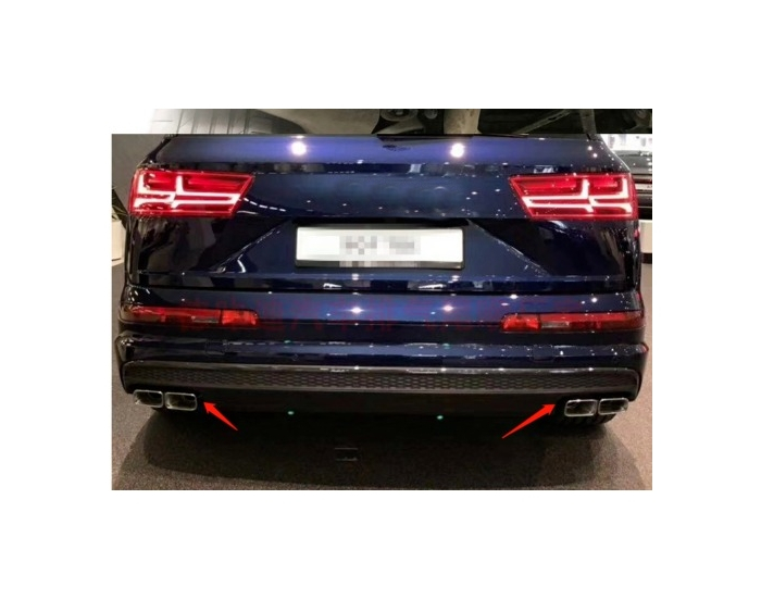 Set Ornamente de toba Inox compatibil Audi Q7 (2016-2019) -Negru [3]