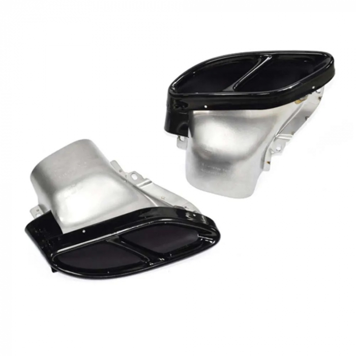 Ornament de toba compatibil Mercedes Clasa C w205 S205 pachet AMG -Negru [1]