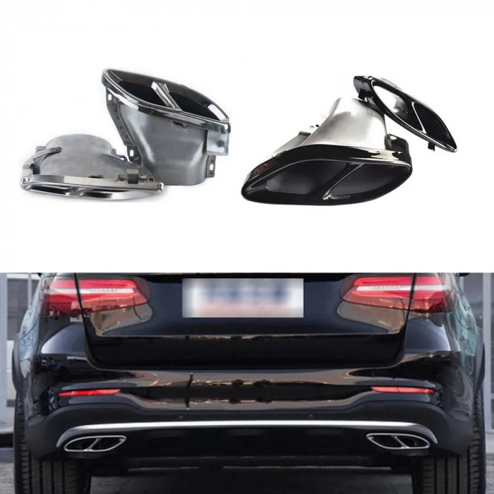 Ornament de toba compatibil Mercedes Clasa C w205 S205 pachet AMG -Negru [2]