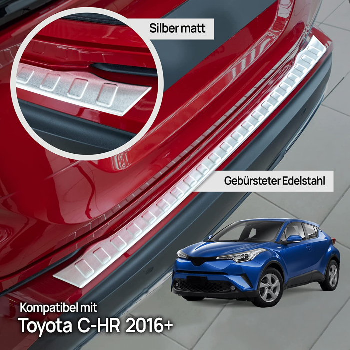 Ornament protectie portbagaj cromat INOX compatibil TOYOTA C-HR 2016-2022 [2]