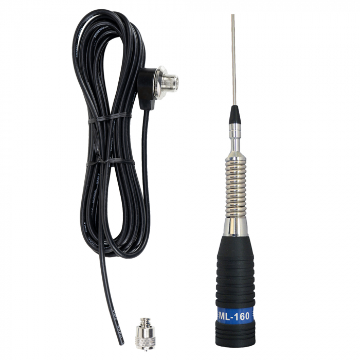 Pachet antena CB PNI ML160, 145 cm si cablu de legatura PNI T601 cu lungimea de 4 metri pentru montaj pe suport fix [2]