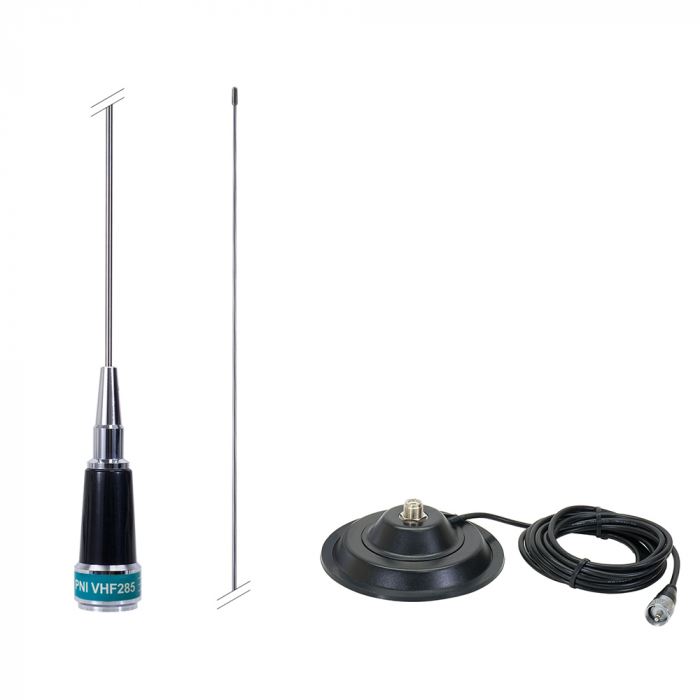 Pachet Antena PNI VHF285 pentru taxi 134-174MHz si baza magnetica PNI 145/PL [1]