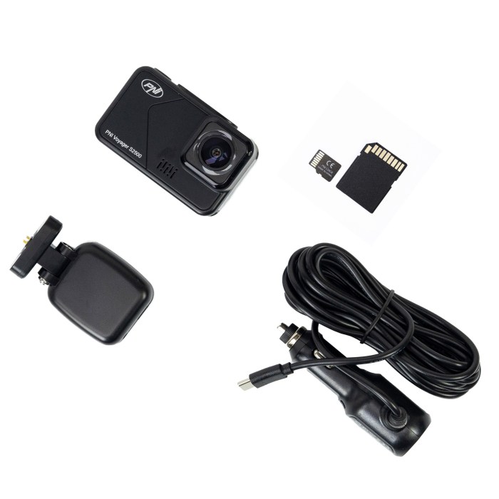 Pachet Camera auto DVR PNI Voyager S2500, WiFi, 4K UHD, ecran 2 inch si card de memorie microSD 128GB inclus [7]