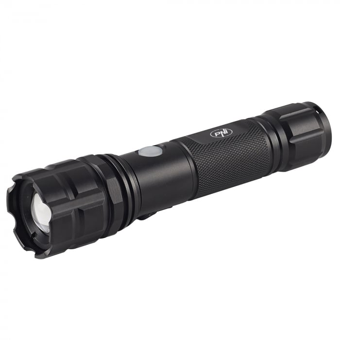 Pachet lanterna PNI Adventure F10 6W, 500lm, raza pana la 200m, focus si incarcator USB PNI HC41, 4 porturi USB [1]
