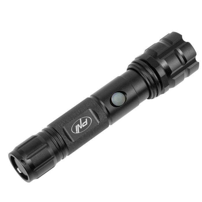 Pachet lanterna PNI Adventure F10 din aluminiu cu LED 6W, 500lm pana la 200m focus, cu acumulator si alimentator PNI CHG300 cu port USB C, QC3.0, PD3.0, PPS si port USB-A, 30W [2]