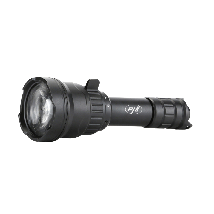 Pachet Lanterna PNI Adventure F300 cu LED in 3 culori, alb, rosu, verde, max. 10W, IPX6 + Sticky Pad Drapel [6]