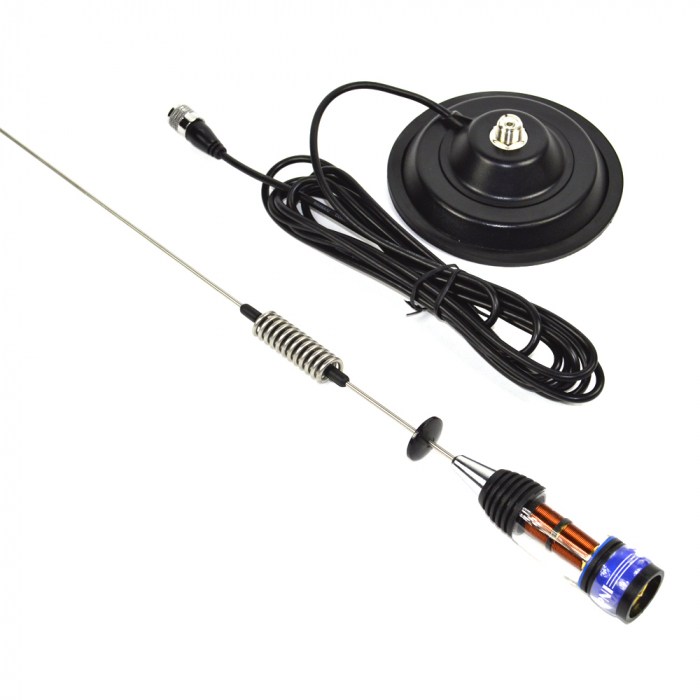 Pachet Statie radio CB PNI Escort HP 62, ASQ, RF Gain si Antena CB PNI ML70 cu baza magnetica 145 mm inclusa [5]