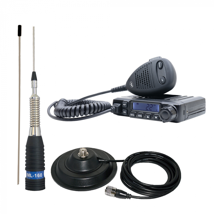 Pachet Statie radio CB PNI Escort HP 6500 ASQ + Antena CB PNI ML160 cu magnet [1]