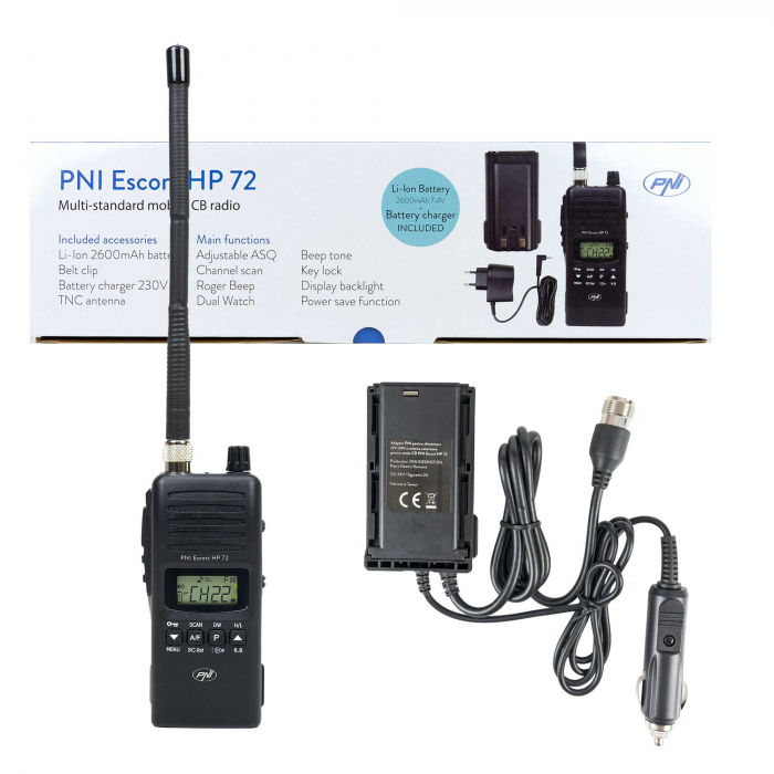 Pachet Statie radio CB PNI Escort HP 72 cu adaptor alimentare 12V-24V si antena exterioara [9]