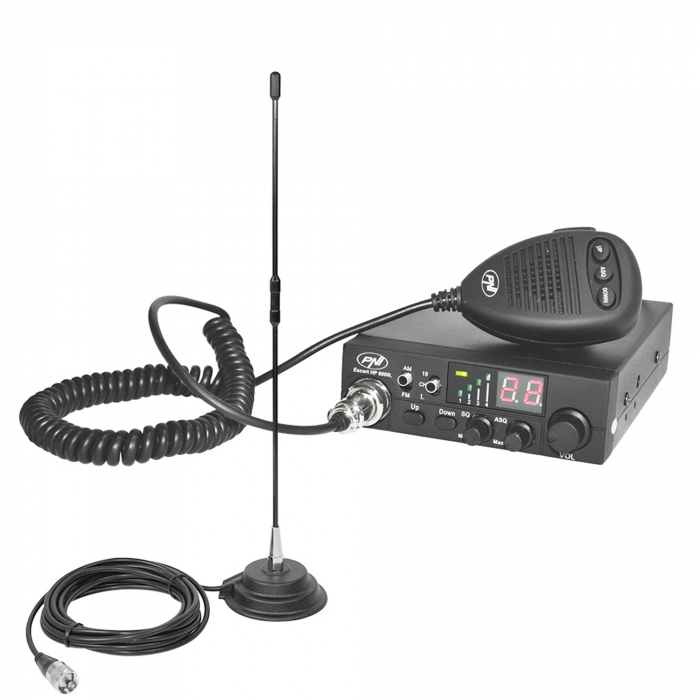 Pachet Statie radio CB PNI Escort HP 8000L ASQ + Antena CB PNI Extra 40 cu magnet [1]