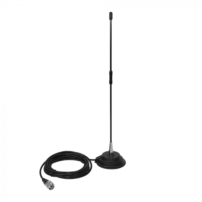 Pachet statie radio CB PNI ESCORT HP 8001L ASQ 4W 12V, 40 canale + Antena CB PNI Extra 40 cu magnet inclus, lungime 45 cm, 30W [4]