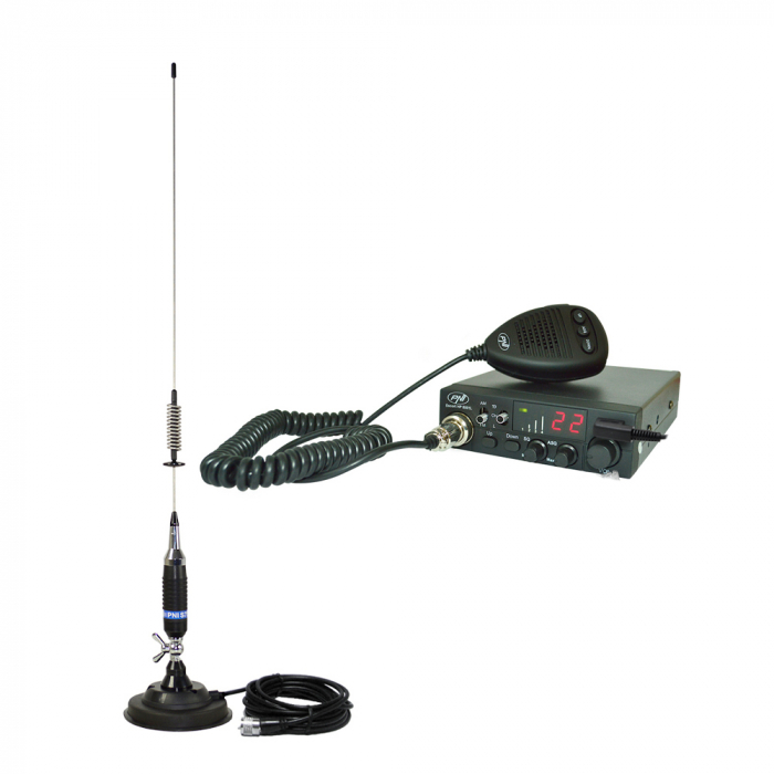 Pachet statie radio CB PNI ESCORT HP 8001L ASQ + Antena CB PNI S75 cu magnet [1]