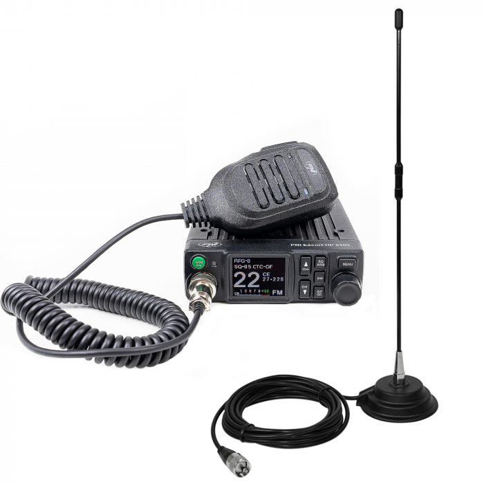 Pachet Statie radio CB PNI Escort HP 8900 ASQ, 12-24V + Antena CB PNI Extra 40 cu baza magnetica [9]