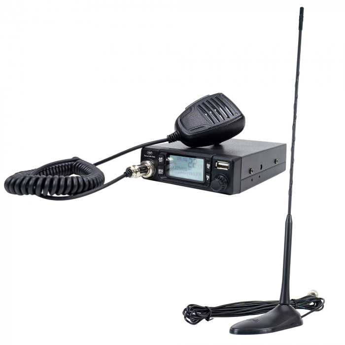 Pachet Statie radio CB PNI Escort HP 9700 USB si Antena CB PNI Extra 45 cu baza magnetica [8]