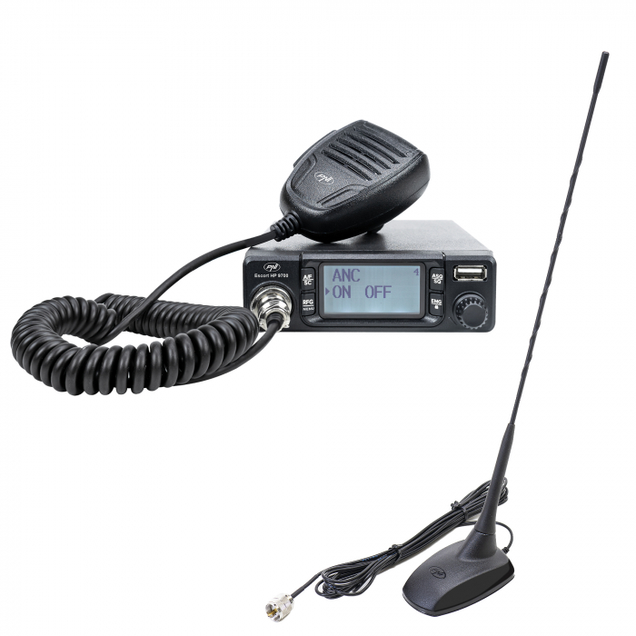 Pachet Statie radio CB PNI Escort HP 9700 USB si Antena CB PNI Extra 48 cu baza magnetica [1]