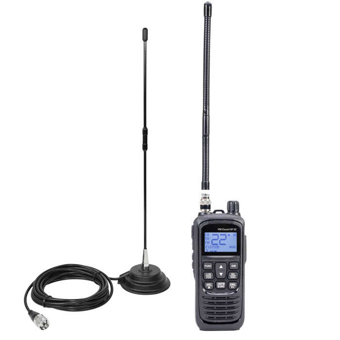 Pachet statie radio CB portabila PNI Escort HP 92 multi standard 4W, 12-24V AM-FM cu antena CB PNI Extra 40 cu magnet [9]