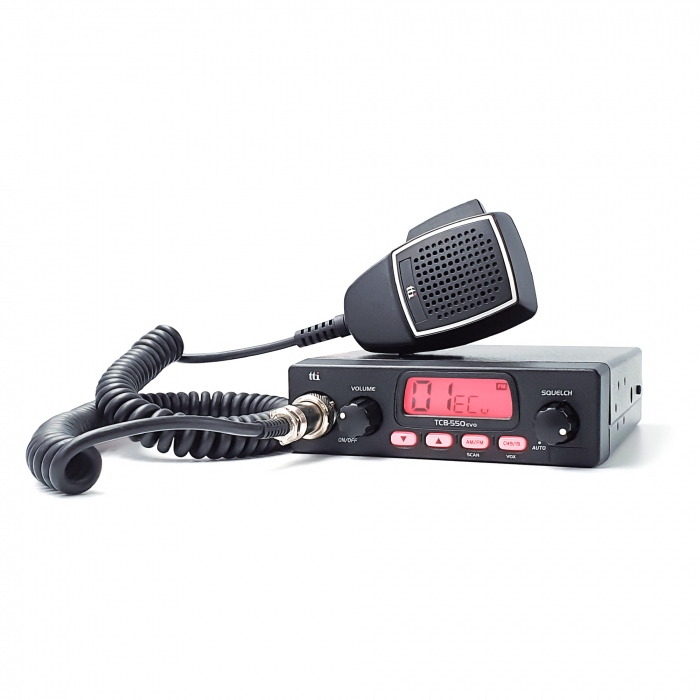 Pachet statie radio CB TTi TCB-550 EVO, VOX, Scan, ecran multicolor, 12-24V si antena PNI ML100 cu magnet, 100 cm, 26-30MHz, 250W [6]