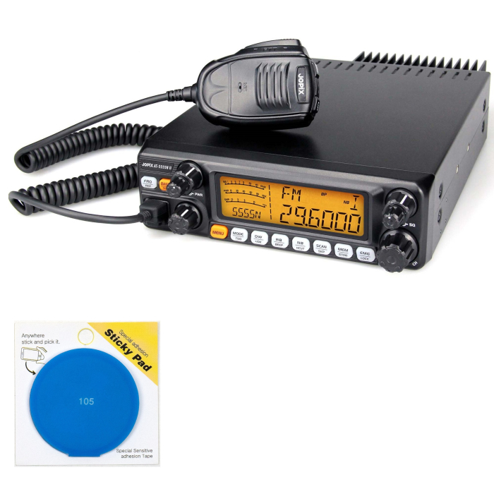 Pachet statie radioamatori PNI Jopix AT-5555N II, AM, FM, SSB si Sticky Pad Blue inclus [9]