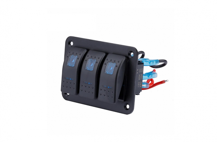Panou 3 intrerupatoare 12V, 20A / 24V, 10A [1]