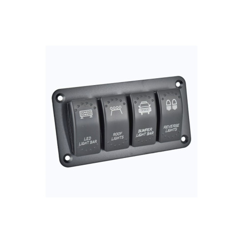 Panou cu 4 intrerupatoare 12V, 20A / 24V, 10A [1]