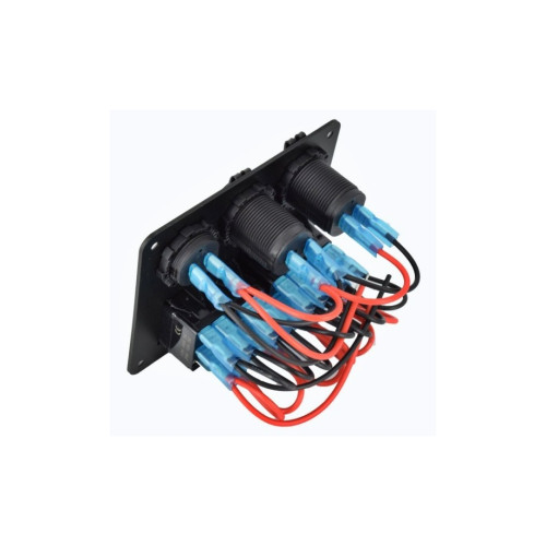 Panou de comutatoare cu priză, voltmetru, 4 întrerupătoare și port USB [2]