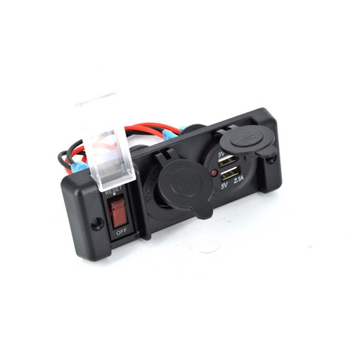 Panou intrerupator cu mufa bricheta si USB 12V [3]