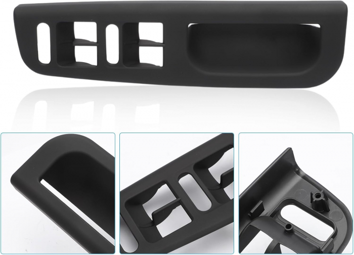 Panou maner interior portiere cu VW Golf IV, Bora, Passat B5-5.5, Sharan, Seat Alhambra, Skoda Superb I - negru, 30x7.5 cm [4]