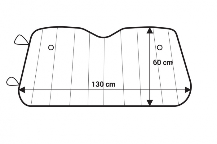 Parasolar pentru parbriz 130x60 cm [5]