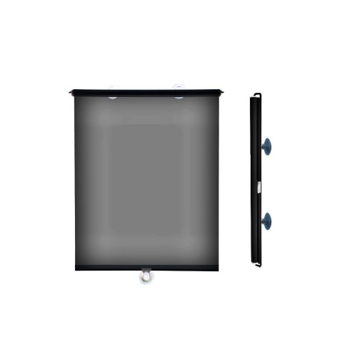 Parasolar retractabil folie geam neagra cu ventuze, Super Dark Black 63x130cm [2]