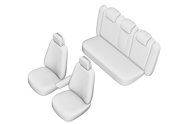 SET HUSE SCAUN AUDI A-4 (B8) 2009-2016 (BANCHETA FRACTIONATA) CU TETIERE FATA PARTIAL PLASTIC, TETIERE SPATE IN FORMA DE L [2]